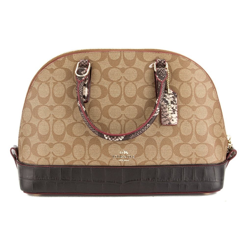 Coach Signature with Eotic Mix Sierra Satchel Bag - Picture 4 of 10